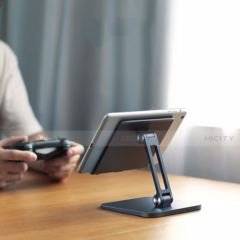 Universal Faltbare Ständer Tablet Halter Halterung Flexibel K17 für Apple iPad 2 Dunkelgrau groß