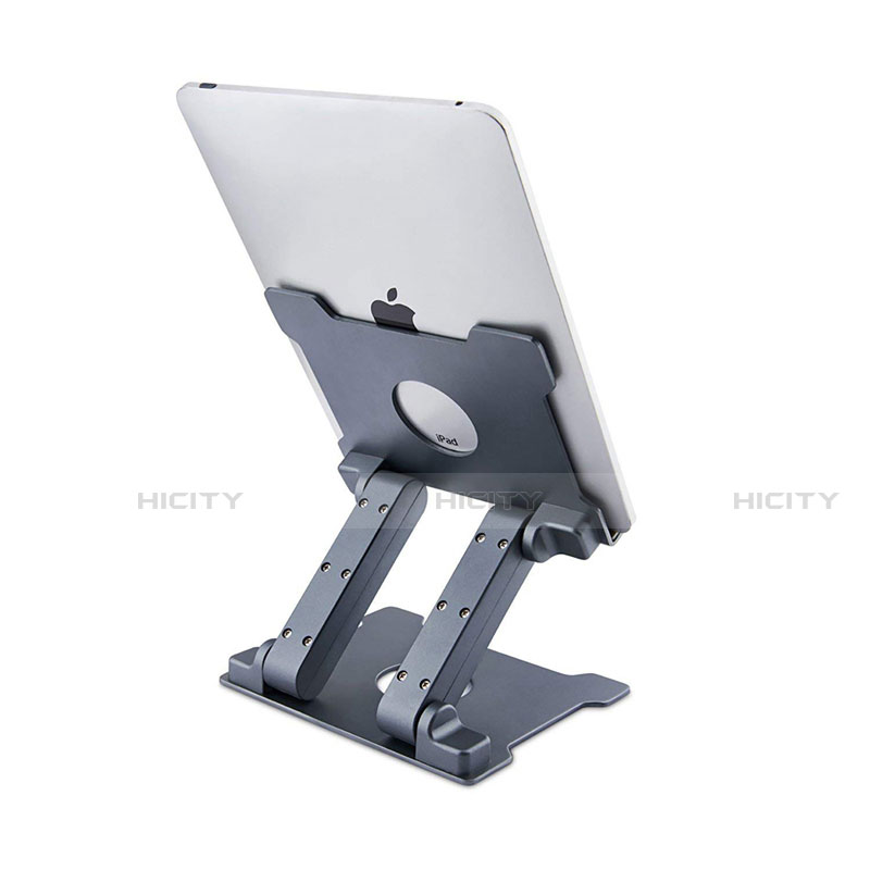 Universal Faltbare Ständer Tablet Halter Halterung Flexibel K18 für Apple iPad Air 10.9 (2020) Dunkelgrau