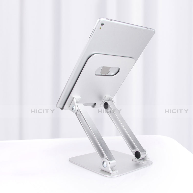 Universal Faltbare Ständer Tablet Halter Halterung Flexibel K20 für Apple iPad Air Silber