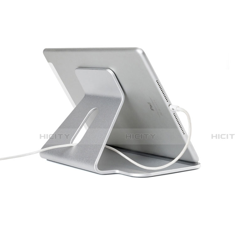 Universal Faltbare Ständer Tablet Halter Halterung Flexibel K21 für Apple iPad Mini 5 (2019) Silber