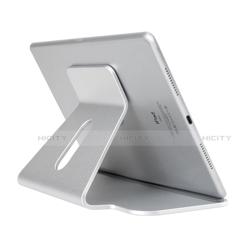 Universal Faltbare Ständer Tablet Halter Halterung Flexibel K21 für Apple New iPad 9.7 (2018) Silber