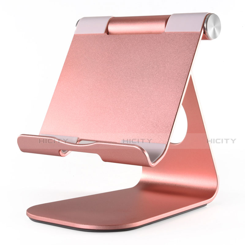 Universal Faltbare Ständer Tablet Halter Halterung Flexibel K23 für Apple iPad 4 Rosegold Plus