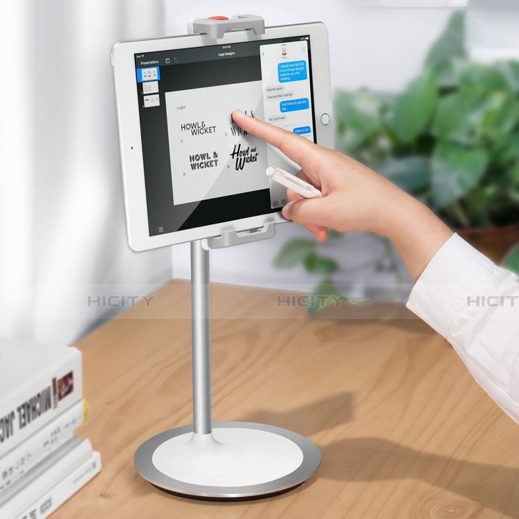 Universal Faltbare Ständer Tablet Halter Halterung Flexibel K27 für Apple iPad Pro 12.9 Weiß