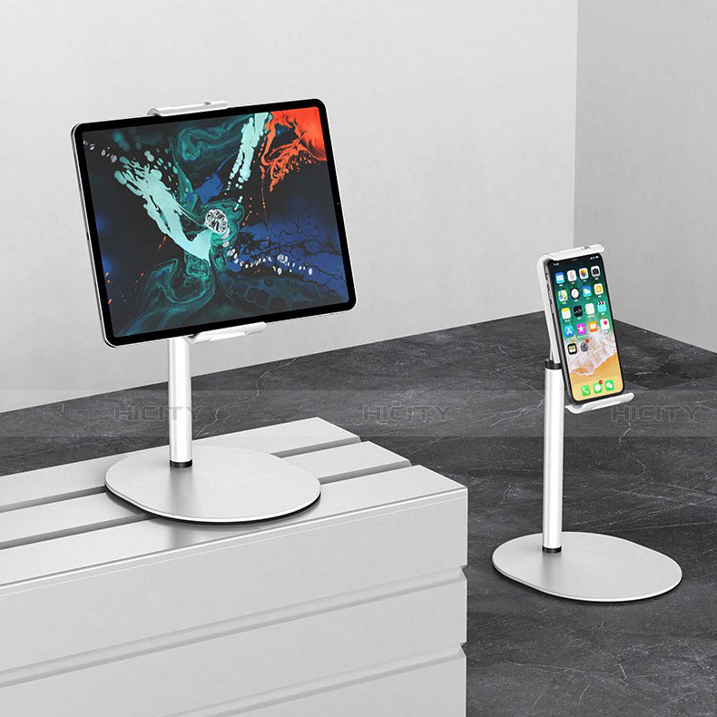 Universal Faltbare Ständer Tablet Halter Halterung Flexibel K28 für Apple iPad Air 2 Weiß groß