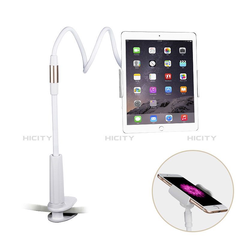 Universal Faltbare Ständer Tablet Halter Halterung Flexibel T29 für Apple iPad 3 Weiß Plus
