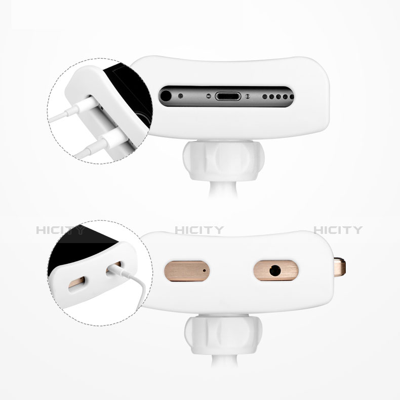 Universal Faltbare Ständer Tablet Halter Halterung Flexibel T30 für Apple iPad Pro 12.9 Weiß