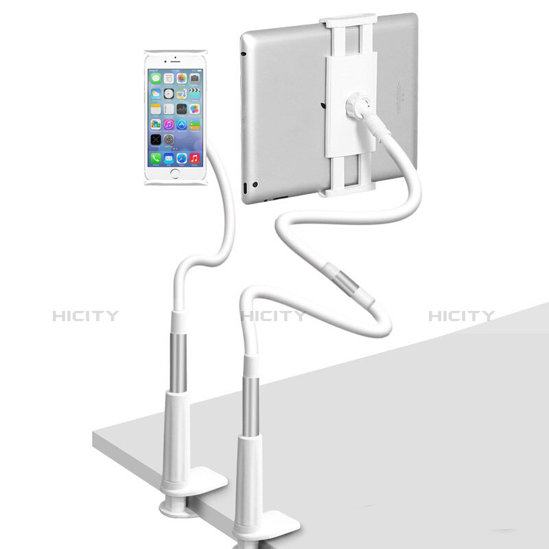 Universal Faltbare Ständer Tablet Halter Halterung Flexibel T33 für Xiaomi Mi Pad Silber groß