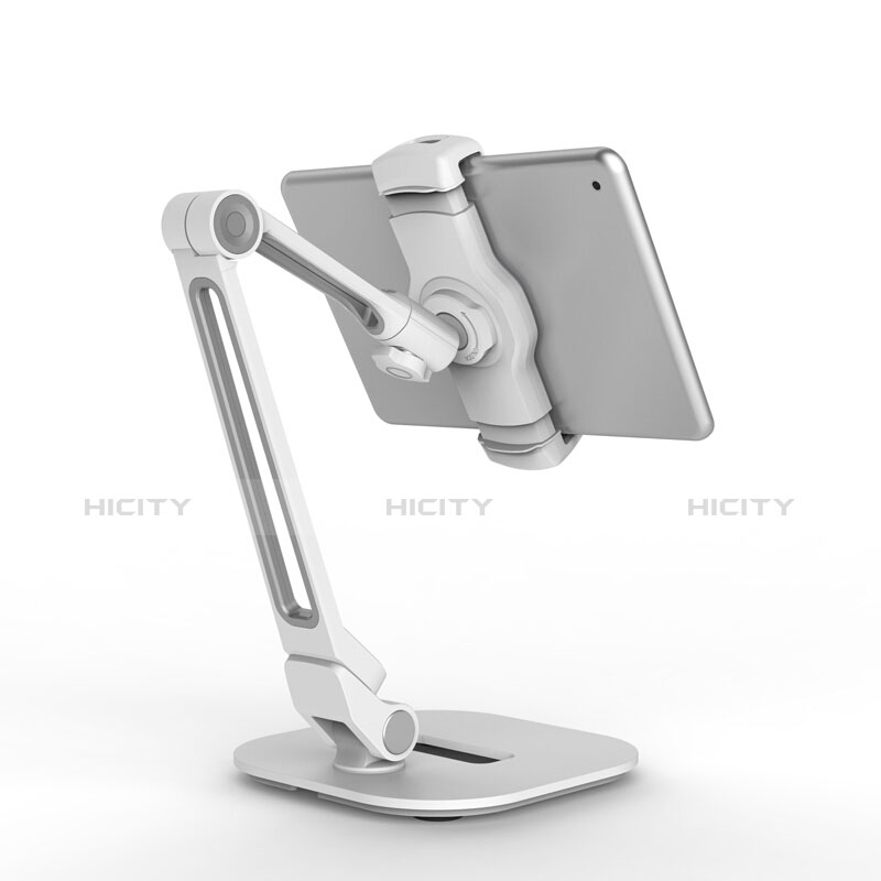 Universal Faltbare Ständer Tablet Halter Halterung Flexibel T44 für Apple iPad 2 Silber Plus