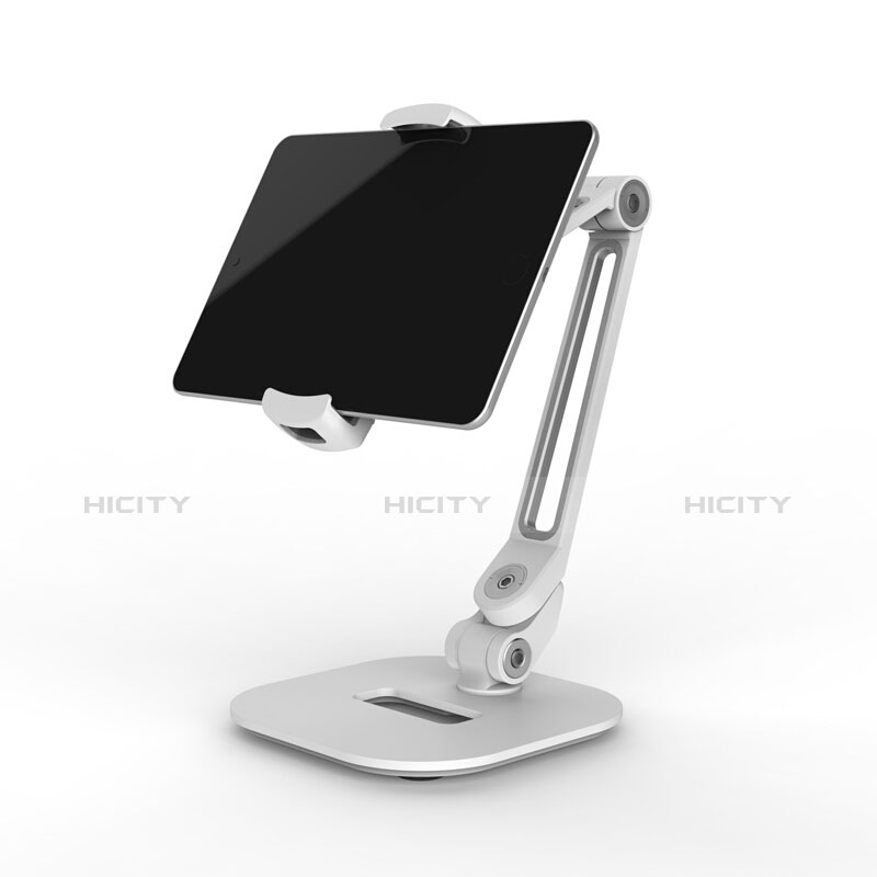 Universal Faltbare Ständer Tablet Halter Halterung Flexibel T44 für Apple iPad 2 Silber