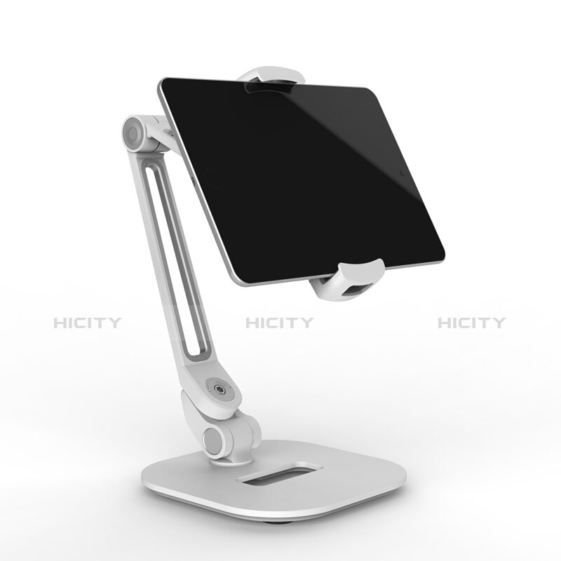 Universal Faltbare Ständer Tablet Halter Halterung Flexibel T44 für Apple iPad Pro 12.9 Silber groß