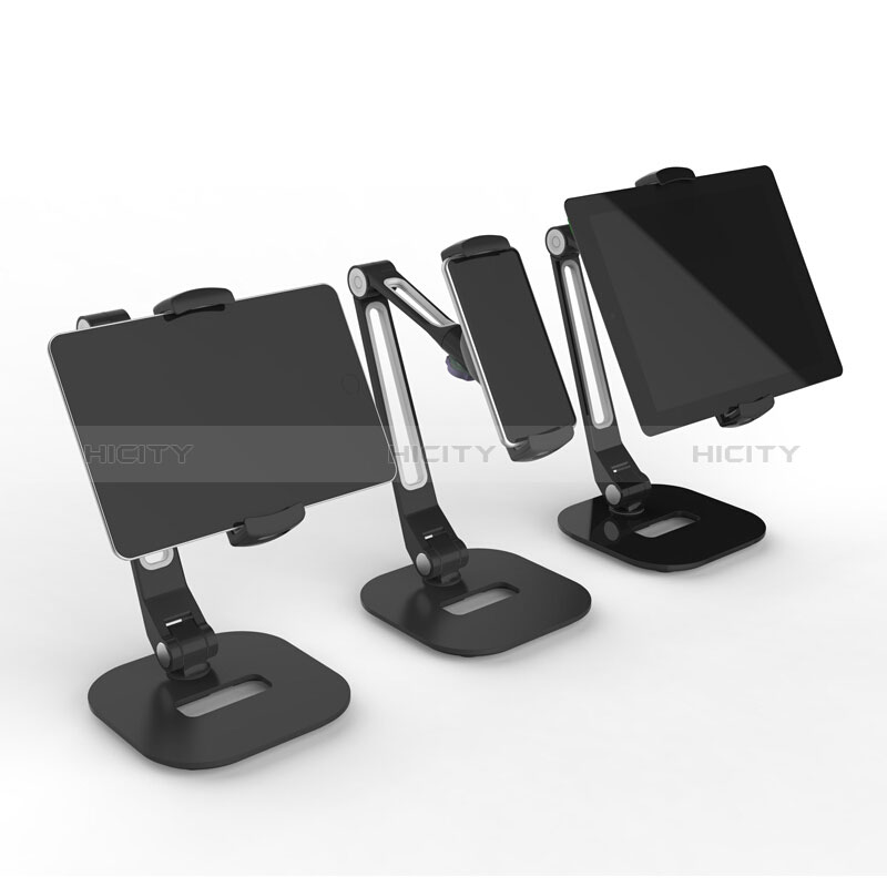 Universal Faltbare Ständer Tablet Halter Halterung Flexibel T46 für Apple New iPad 9.7 (2018) Schwarz groß