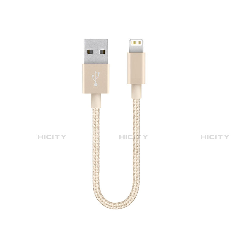 USB Ladekabel Kabel 15cm S01 für Apple iPad Mini 5 (2019) Gold Plus