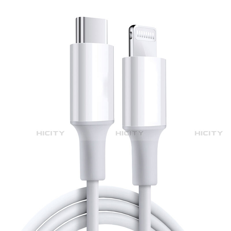 USB Ladekabel Kabel C02 für Apple iPad Pro 12.9 (2020) Weiß Plus