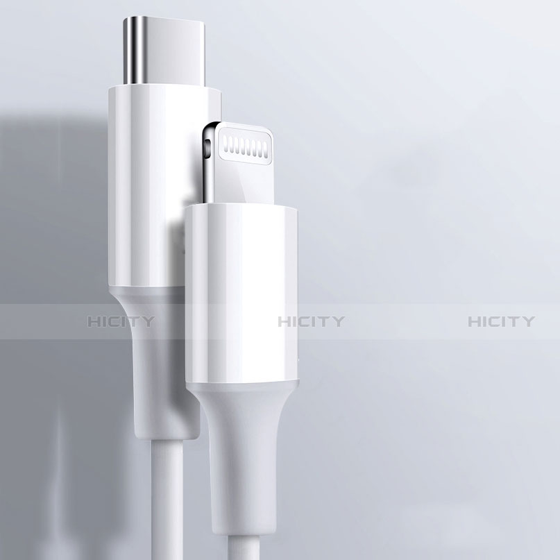 USB Ladekabel Kabel C02 für Apple iPhone SE3 (2022) Weiß groß