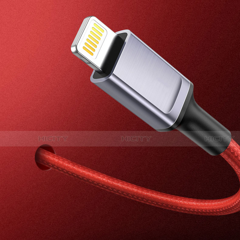 USB Ladekabel Kabel C03 für Apple iPad Mini 5 (2019) Rot groß