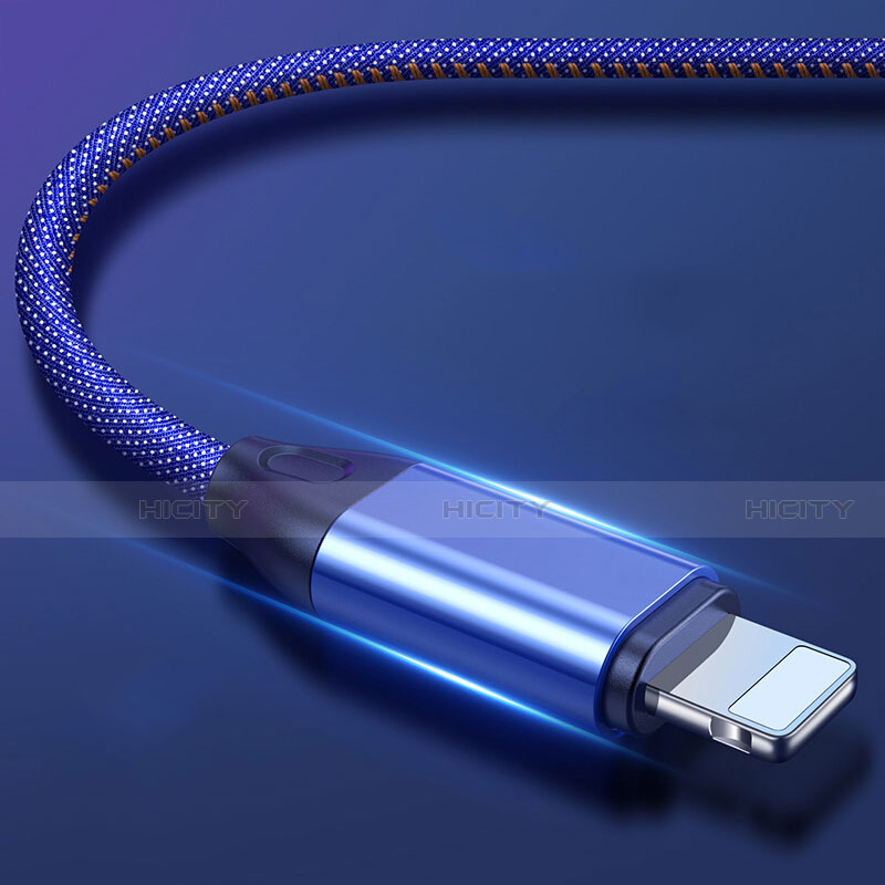 USB Ladekabel Kabel C04 für Apple iPhone 13 Pro Blau