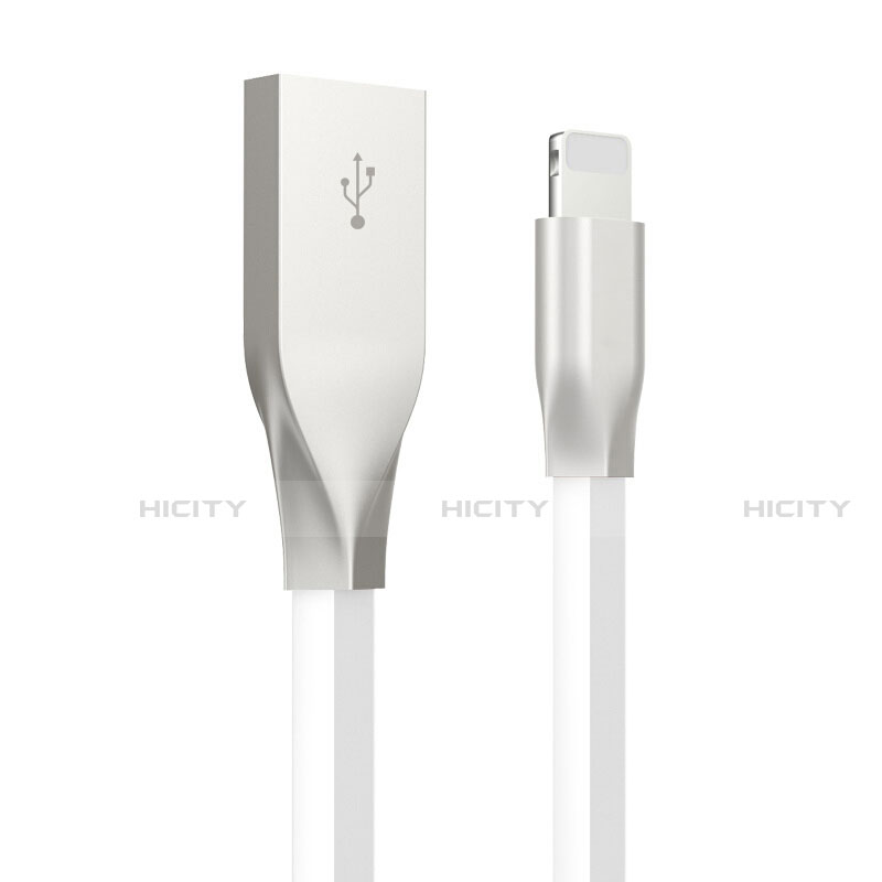 USB Ladekabel Kabel C05 für Apple iPad 10.2 (2020) Weiß Plus