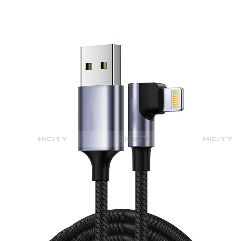 USB Ladekabel Kabel C10 für Apple iPhone SE Schwarz Plus