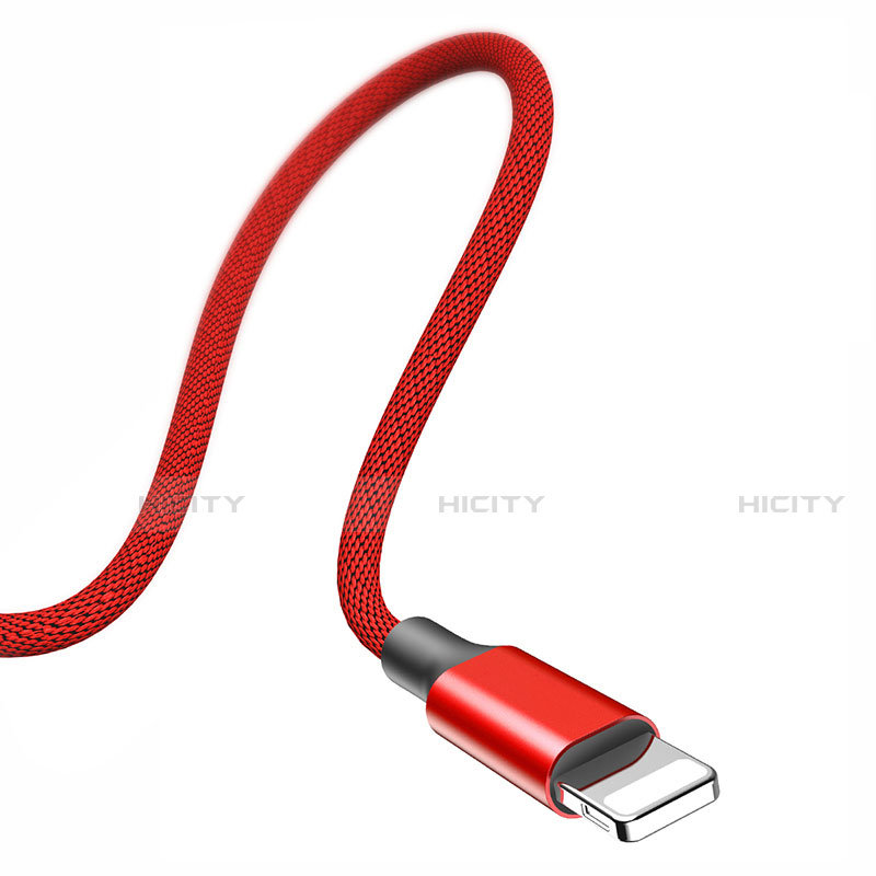 USB Ladekabel Kabel D03 für Apple iPhone 7 Rot groß