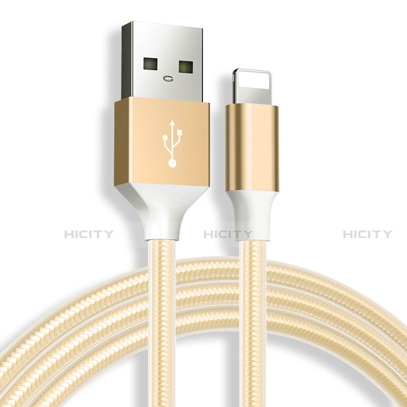 USB Ladekabel Kabel D04 für Apple iPhone 5C Gold Plus