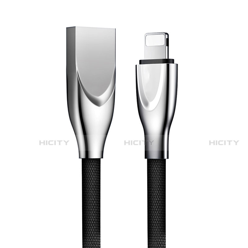 USB Ladekabel Kabel D05 für Apple iPad Air 2 Schwarz Plus