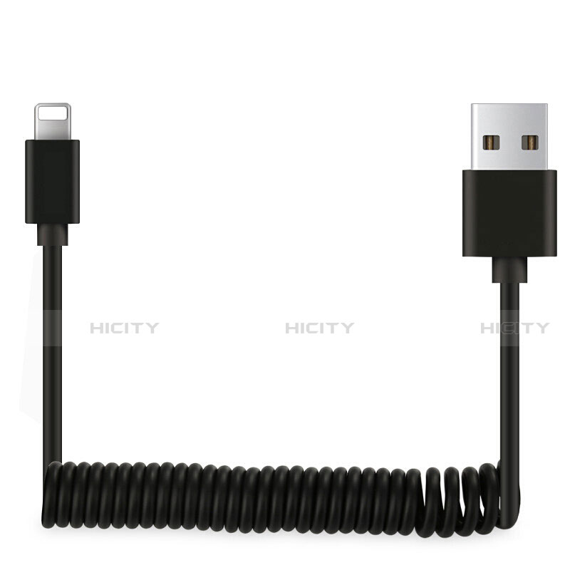 USB Ladekabel Kabel D08 für Apple iPad 2 Schwarz Plus
