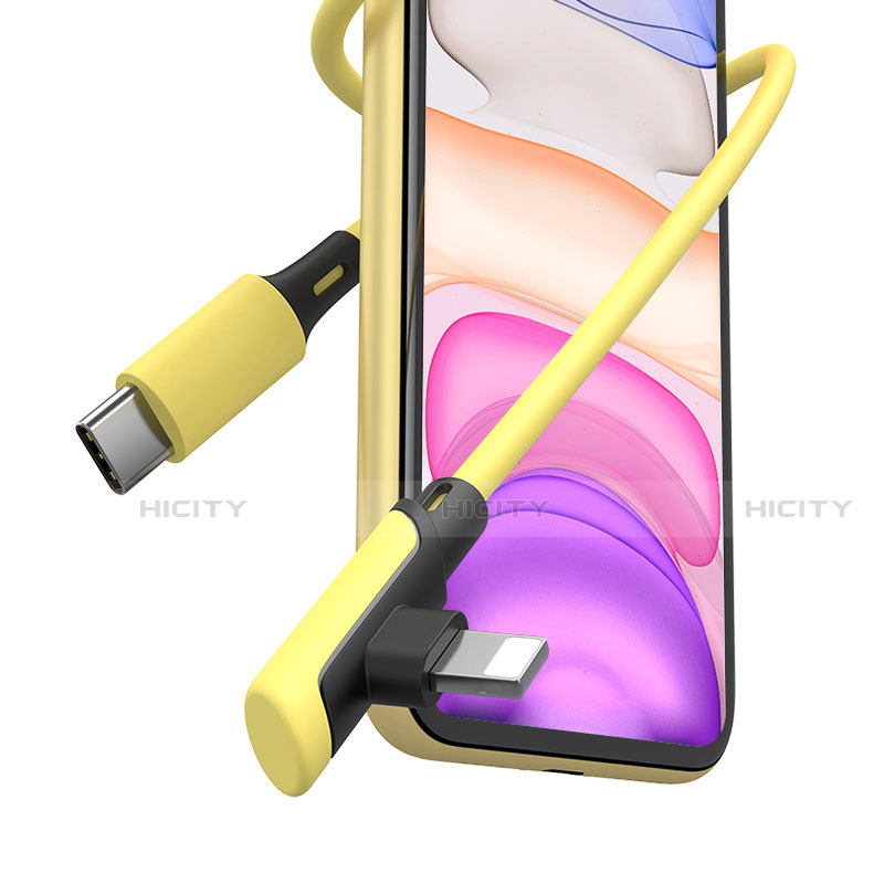 USB Ladekabel Kabel D10 für Apple iPad Mini 5 (2019) Gelb groß