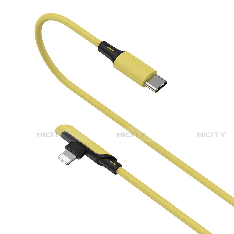 USB Ladekabel Kabel D10 für Apple iPhone SE3 (2022) Gelb Plus