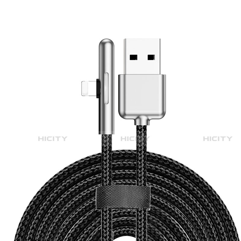 USB Ladekabel Kabel D11 für Apple iPad Mini 5 (2019) Schwarz groß