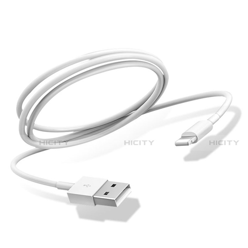 USB Ladekabel Kabel D12 für Apple iPhone 13 Weiß groß