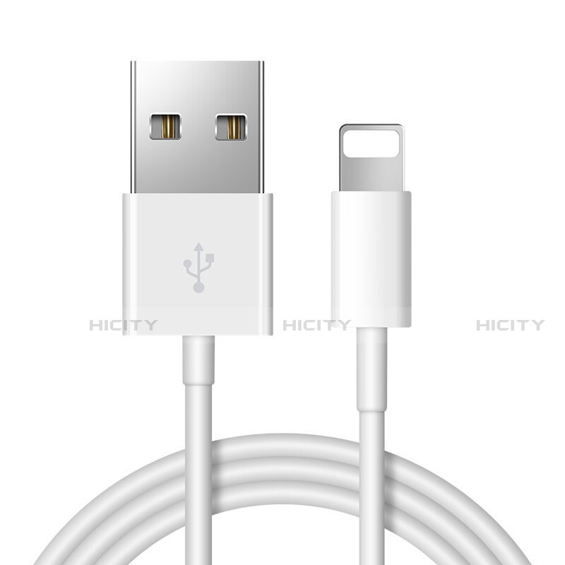 USB Ladekabel Kabel D12 für Apple iPhone SE3 (2022) Weiß Plus