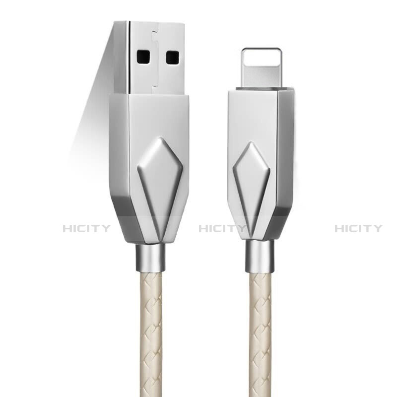 USB Ladekabel Kabel D13 für Apple iPhone 12 Mini Silber groß