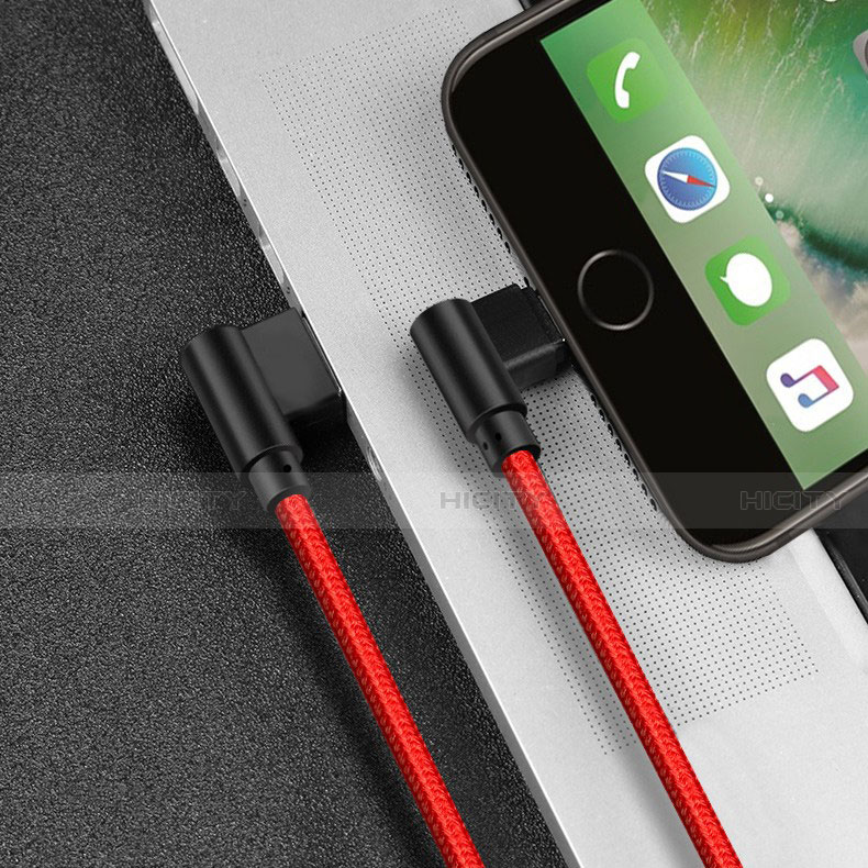 USB Ladekabel Kabel D15 für Apple iPad 10.2 (2020) Rot groß