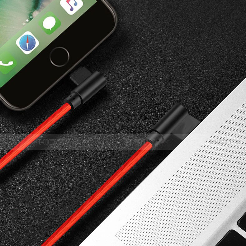 USB Ladekabel Kabel D15 für Apple iPhone 11 Rot groß