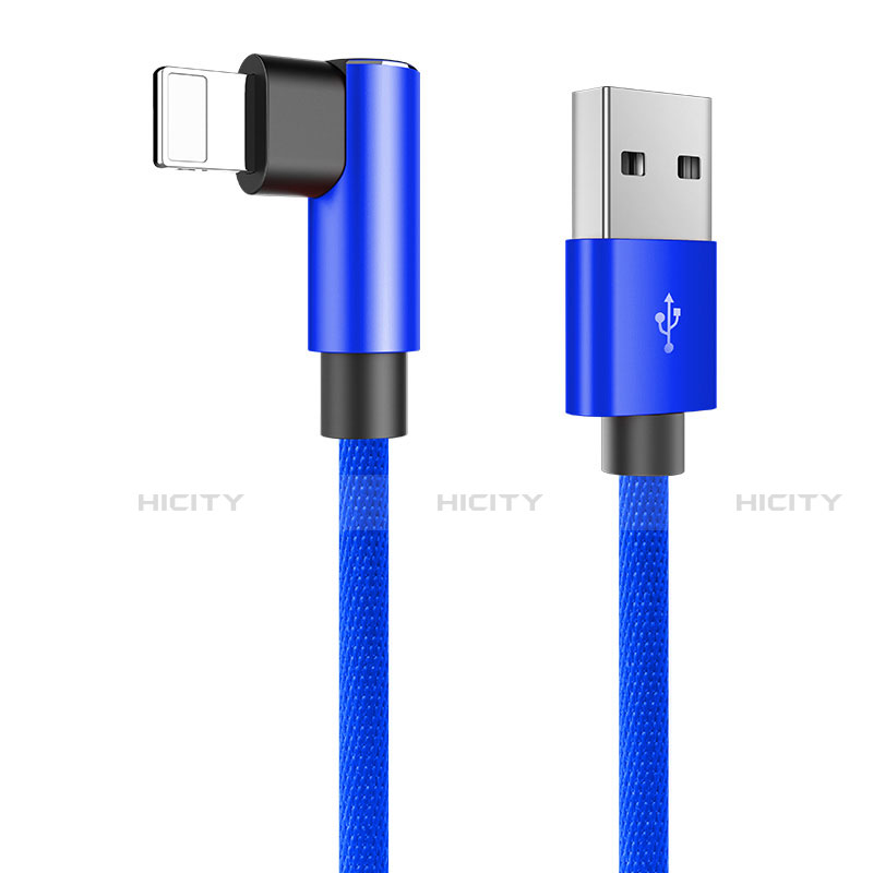 USB Ladekabel Kabel D16 für Apple iPad Air Blau Plus