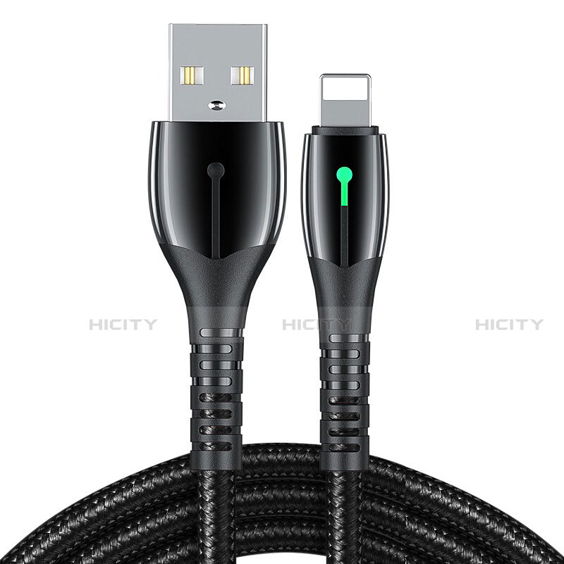 USB Ladekabel Kabel D23 für Apple iPhone 8 Plus Schwarz Plus