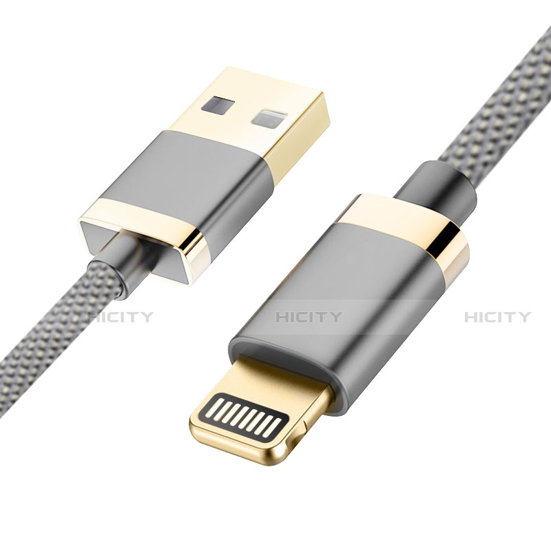 USB Ladekabel Kabel D24 für Apple iPad 10.2 (2020) Grau