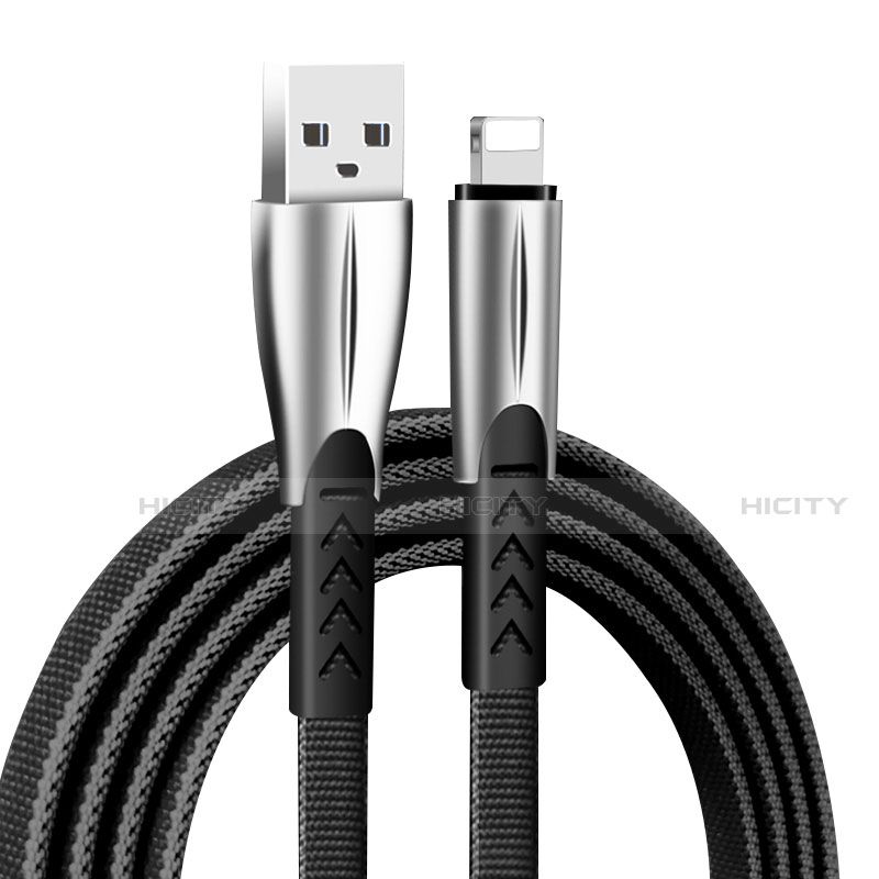 USB Ladekabel Kabel D25 für Apple iPad Air 10.9 (2020) Schwarz Plus