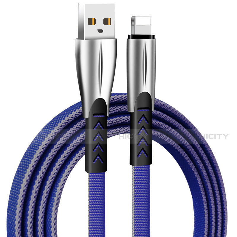 USB Ladekabel Kabel D25 für Apple iPhone 5C Blau