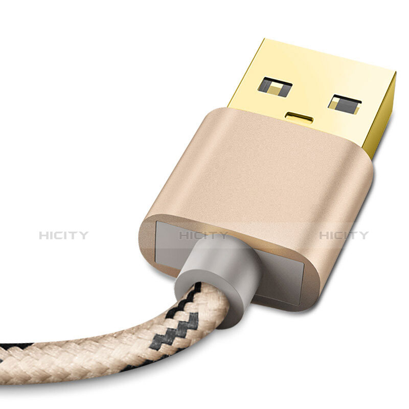 USB Ladekabel Kabel L01 für Apple iPod Touch 5 Gold groß