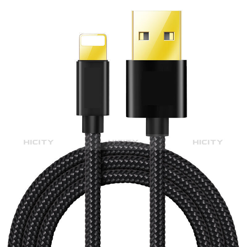 USB Ladekabel Kabel L02 für Apple iPhone 5C Schwarz Plus