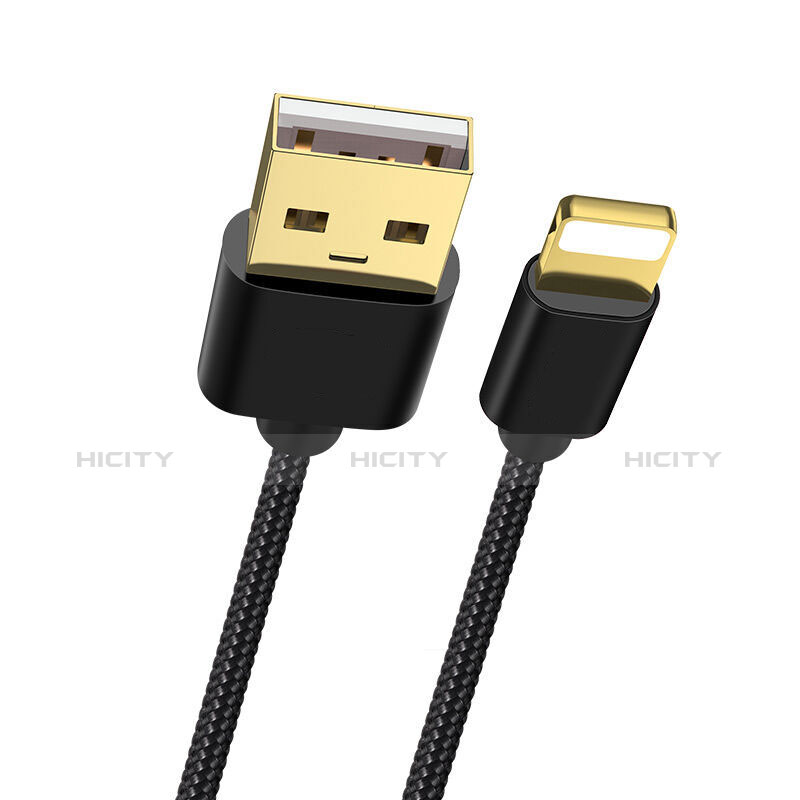 USB Ladekabel Kabel L02 für Apple iPhone X Schwarz
