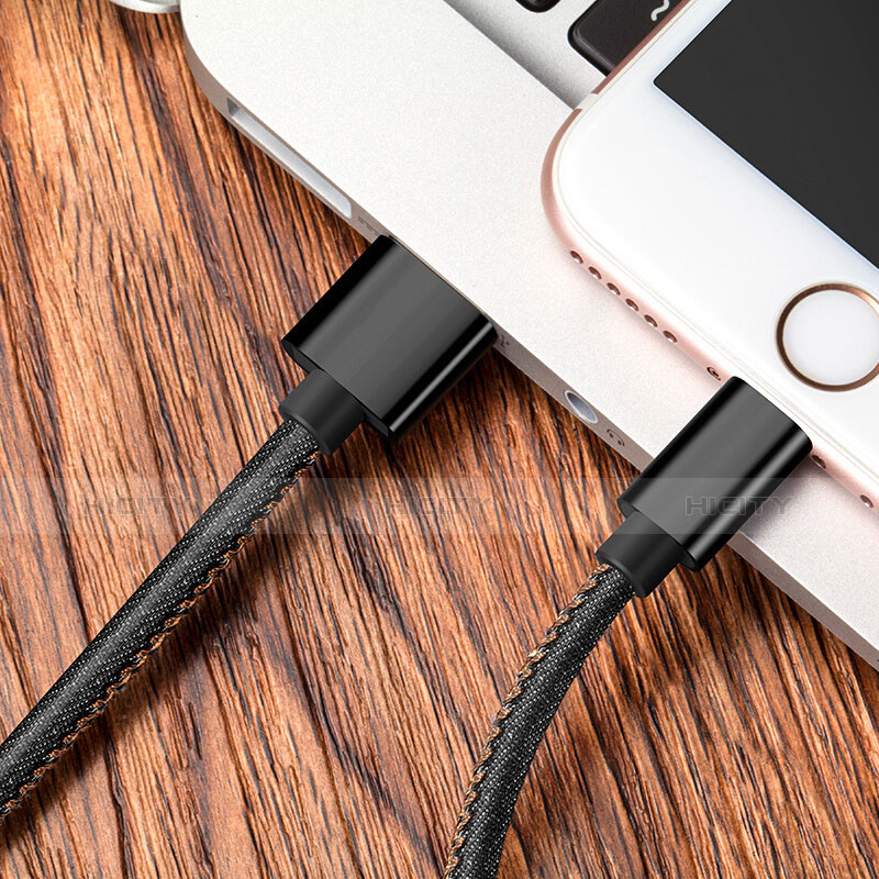 USB Ladekabel Kabel L04 für Apple iPad Pro 12.9 (2020) Schwarz
