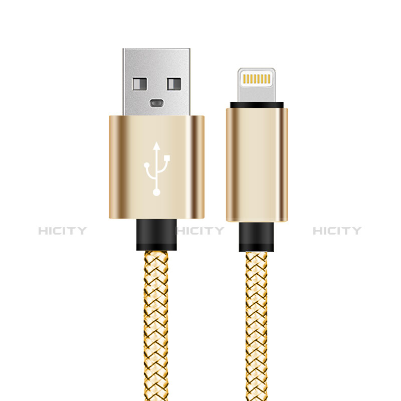 USB Ladekabel Kabel L07 für Apple iPad Mini 5 (2019) Gold groß