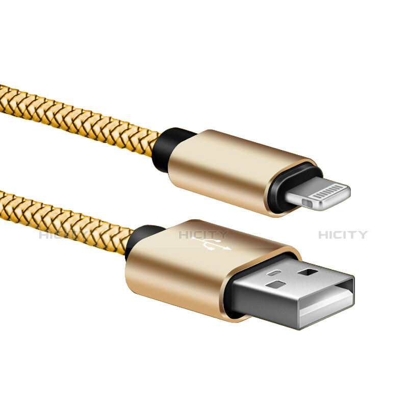 USB Ladekabel Kabel L07 für Apple iPad Mini 5 (2019) Gold groß