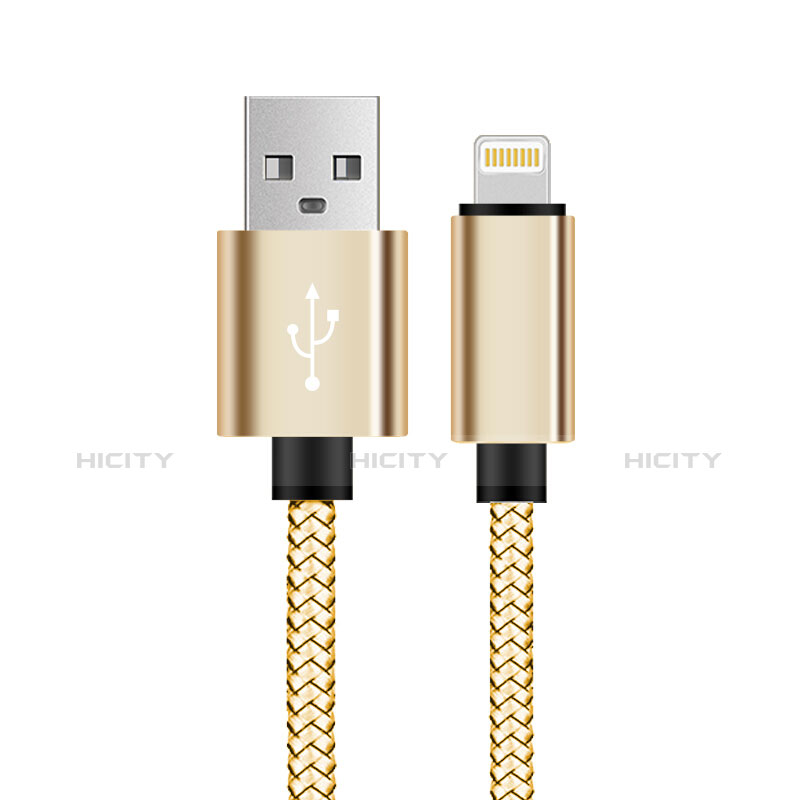 USB Ladekabel Kabel L07 für Apple iPad New Air (2019) 10.5 Gold groß