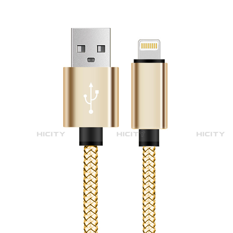 USB Ladekabel Kabel L07 für Apple iPhone 12 Mini Gold