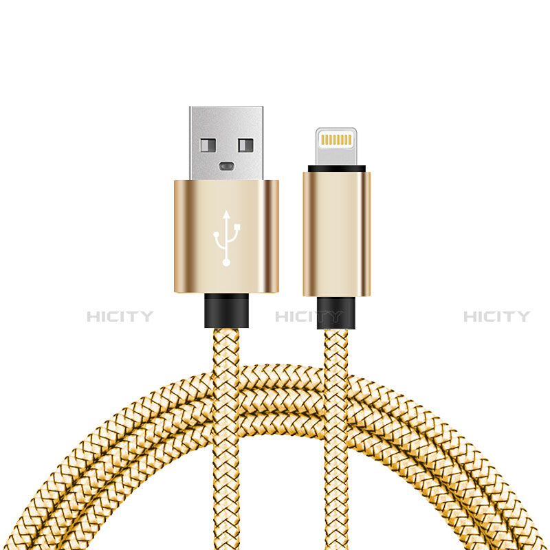 USB Ladekabel Kabel L07 für Apple iPhone 12 Pro Gold