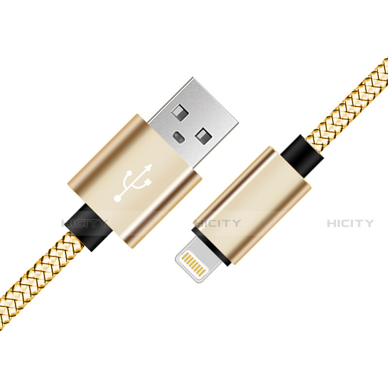 USB Ladekabel Kabel L07 für Apple iPhone 12 Pro Gold