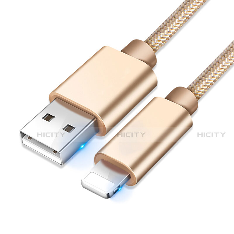 USB Ladekabel Kabel L08 für Apple iPhone SE (2020) Gold Plus